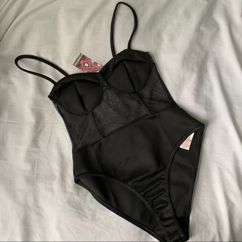 Black mesh bodysuit